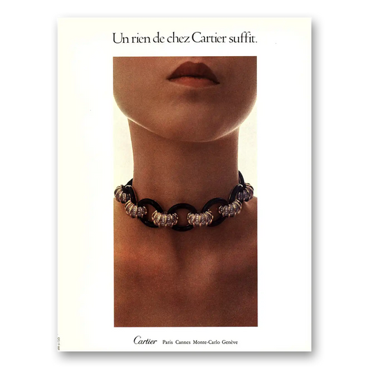 1970 Cartier Un Rien de Chez Cartier Suffit French Vintage Magazine Print Ad