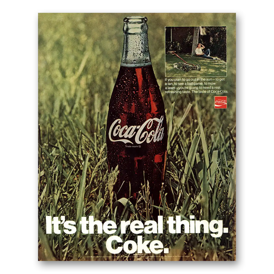 1970 Coca Cola You Plan To Go Out In the Sun Vintage Magazine Print Ad