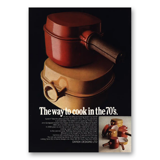 1970 Dansk Way to Cook 70s Vintage Magazine Print Ad