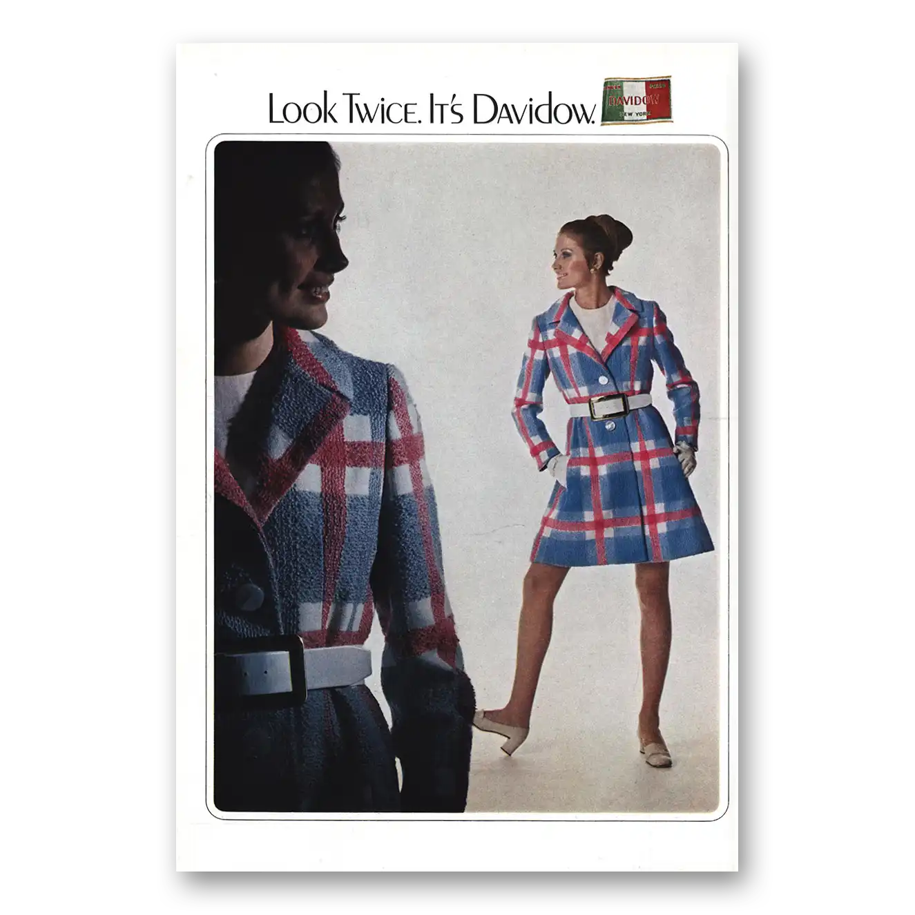 1970 Davidow Look Twice Its Davidow Vintage Magazine Print Ad