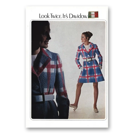 1970 Davidow Look Twice Its Davidow Vintage Magazine Print Ad