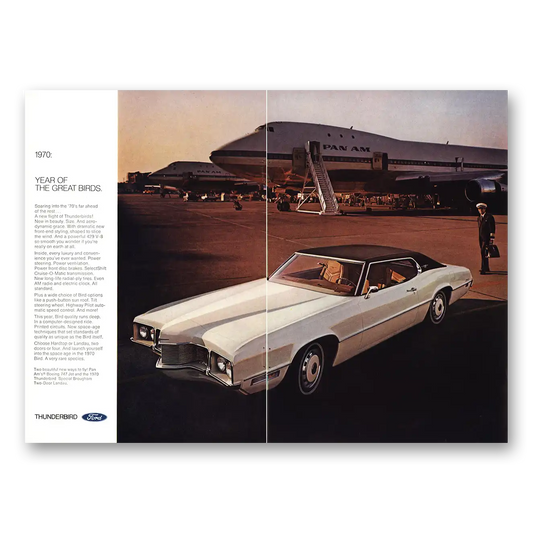 1969 Ford Thunderbird Year of the Great Birds Pan Am Vintage Magazine Print Ad