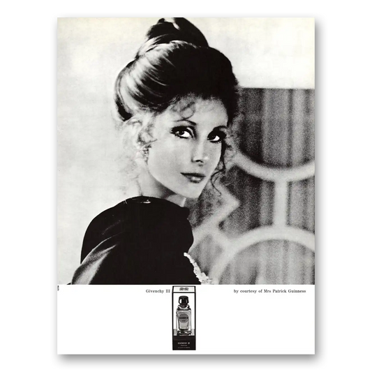 1970 Givenchy III Perfume Mrs Patrick Guinness French Vintage Magazine Print Ad