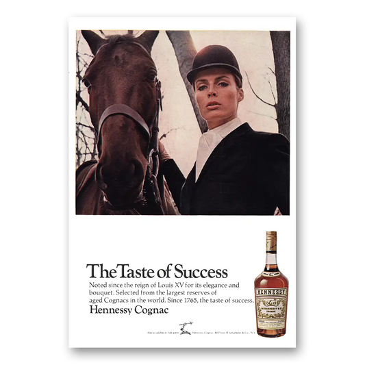 1970 Hennessy Cognac Taste of Success Vintage Magazine Print Ad