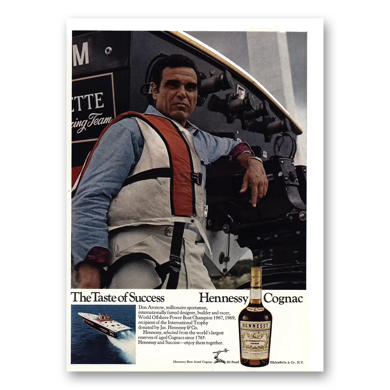 1970 Hennessy Cognac Don Aronow Vintage Magazine Print Ad