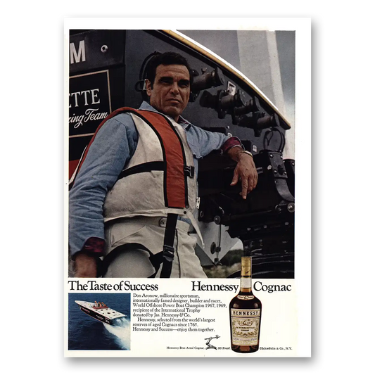 1970 Hennessy Cognac Don Aronow Vintage Magazine Print Ad