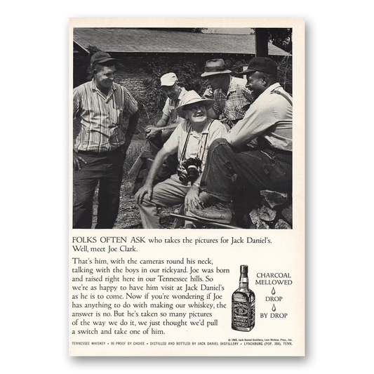 1970 Jack Daniels Folks Often Ask Joe Clark Vintage Magazine Print Ad