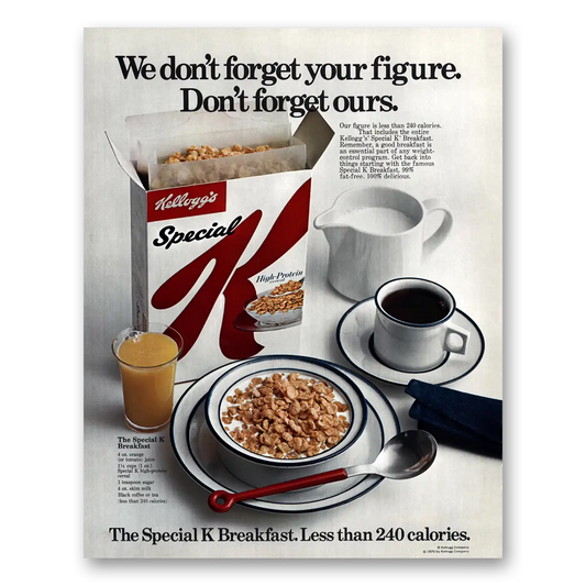 1970 Kelloggs Special K Don't Forget Your Figure Don’t Forget Ours Vintage Magazine Print Ad