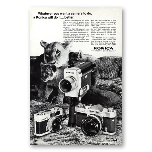 1970 Konica Camera Whatever You Want a Camera To Do Vintage Magazine Print Ad