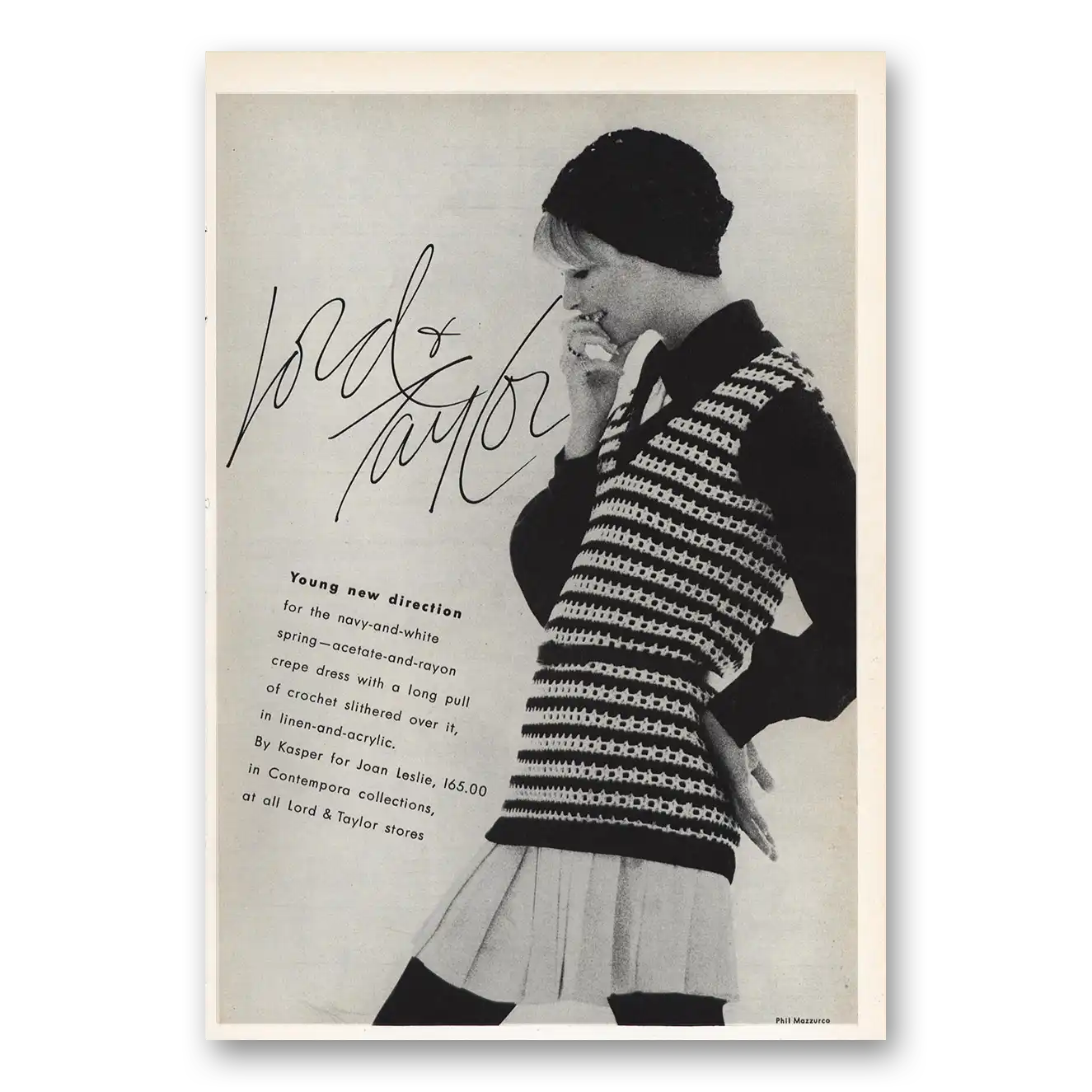 1970 Lord & Taylor Young New Direction Joan Leslie Vintage Magazine Print Ad