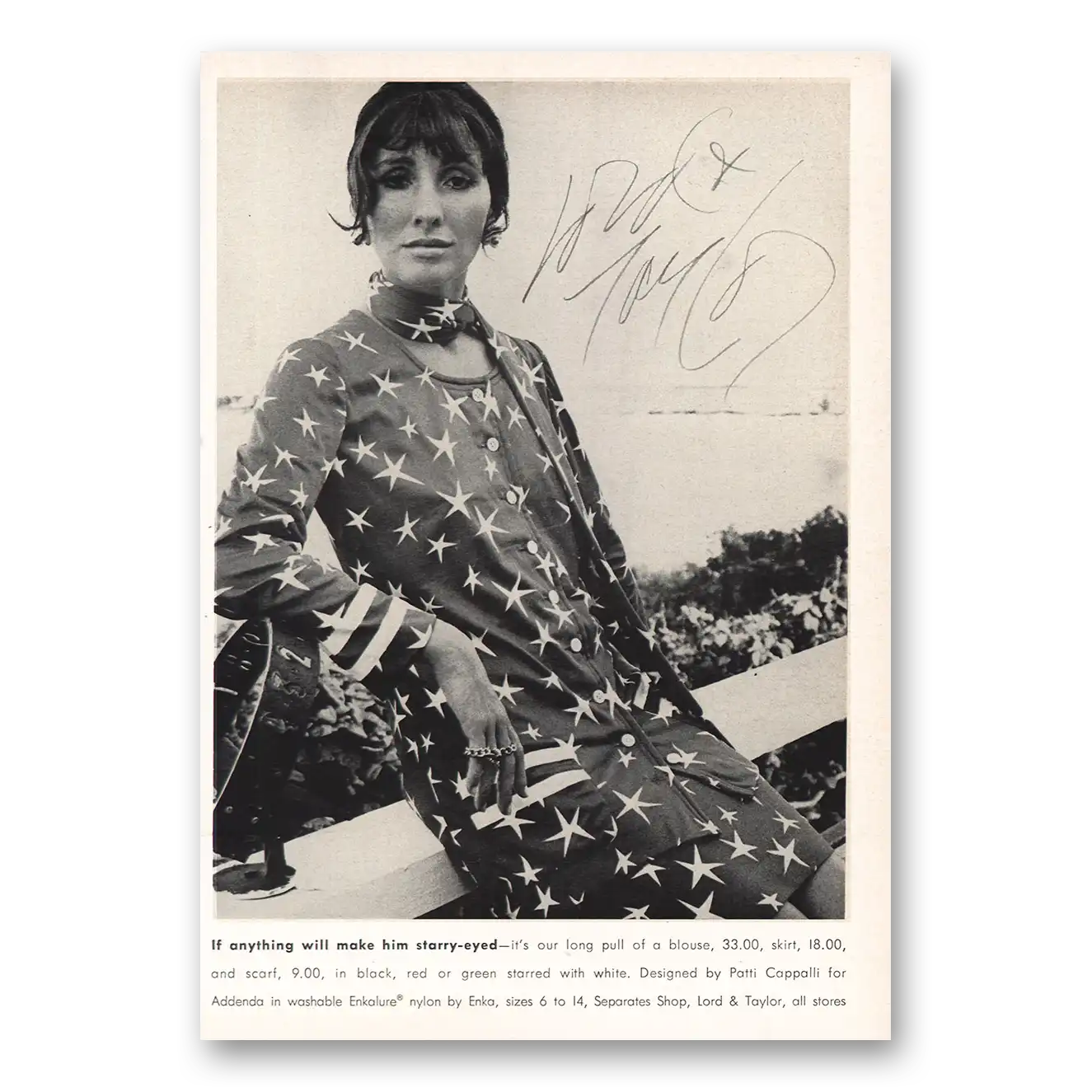 1970 Lord & Taylor Make Him Starry Eyed Vintage Magazine Print Ad