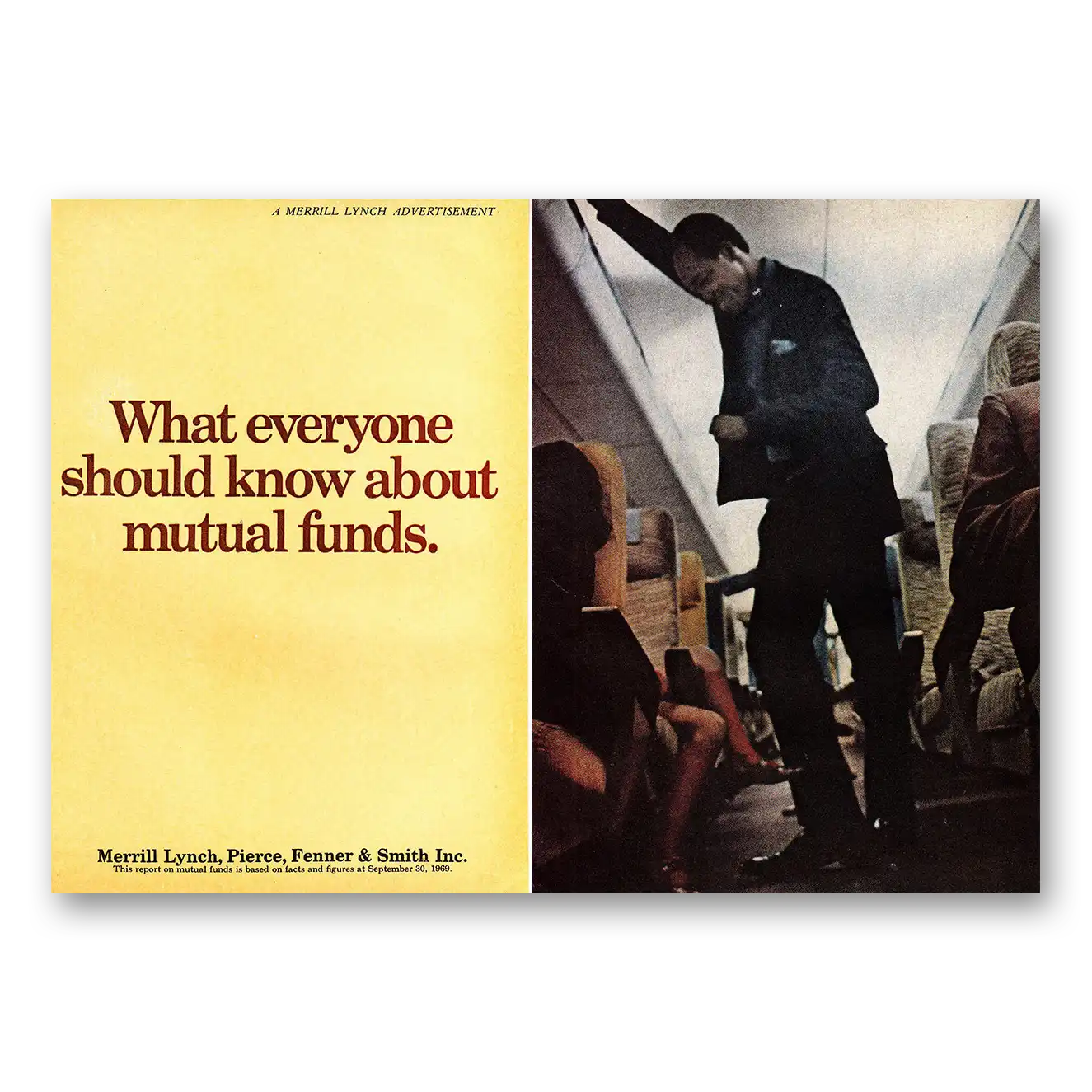 1970 Merrill Lynch What Everyone Should Know About Mutual Funds Vintage Magazine Print Ad