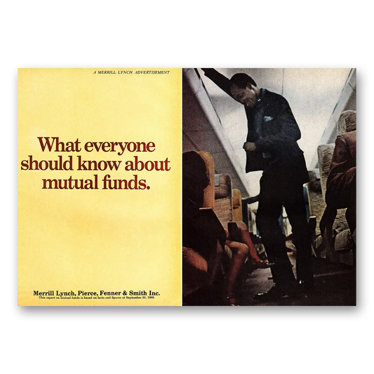 1970 Merrill Lynch What Everyone Should Know About Mutual Funds Vintage Magazine Print Ad