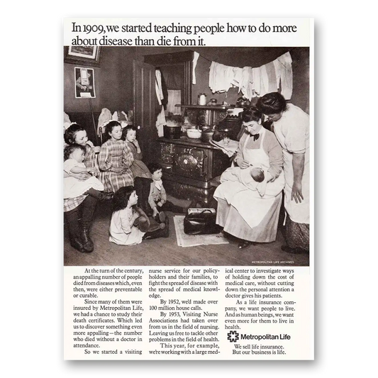 1970 Metropolitan Life Insurance Teaching People How To Do More Vintage Magazine Print Ad