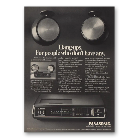 1970 Panasonic Radio Hang Ups People Who Don’t Have Any Vintage Magazine Print Ad