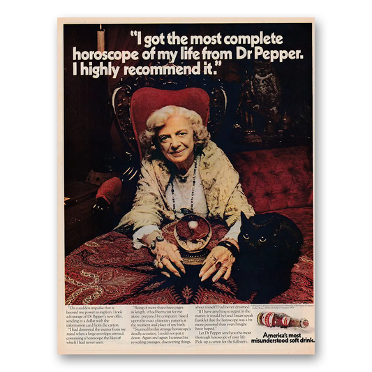 1970 Dr Pepper I Got the Most Complete Horoscope of My Life Vintage Magazine Print Ad