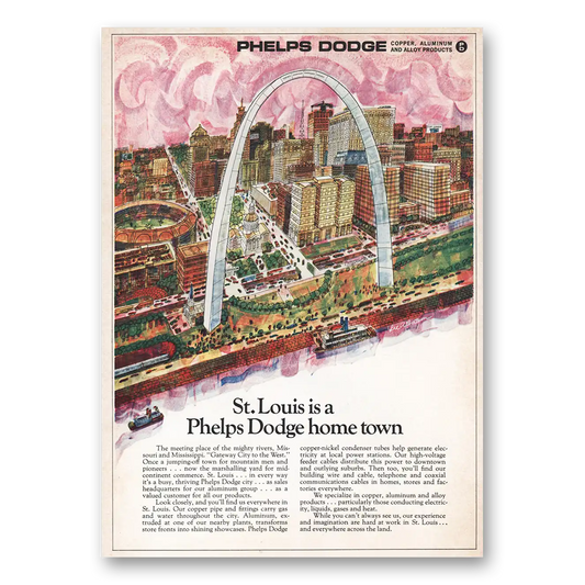 1970 Phelps Dodge St Louis Phelps Dodge Home Town Vintage Magazine Print Ad