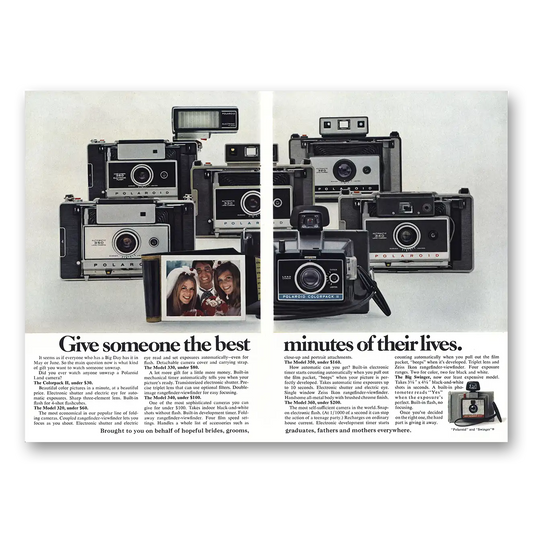 1970 Polaroid Color Pack Camera Best Minutes of Their Lives Vintage Magazine Print Ad