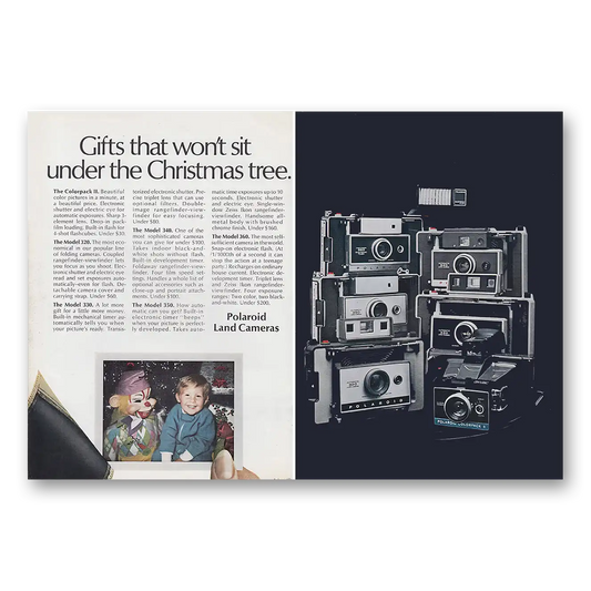 1970 Polaroid Land Camera Gifts That Won't Sit Under the Christmas Tree Vintage Magazine Print Ad