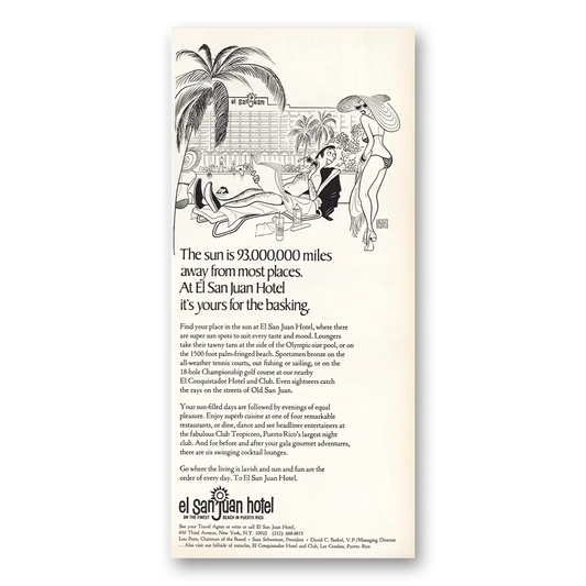 1970 El San Juan Hotel Sun Yours for the Basking Vintage Magazine Print Ad