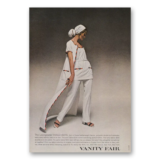 1970 Vanity Fair Undergarments Loungewear Independents Vintage Magazine Print Ad