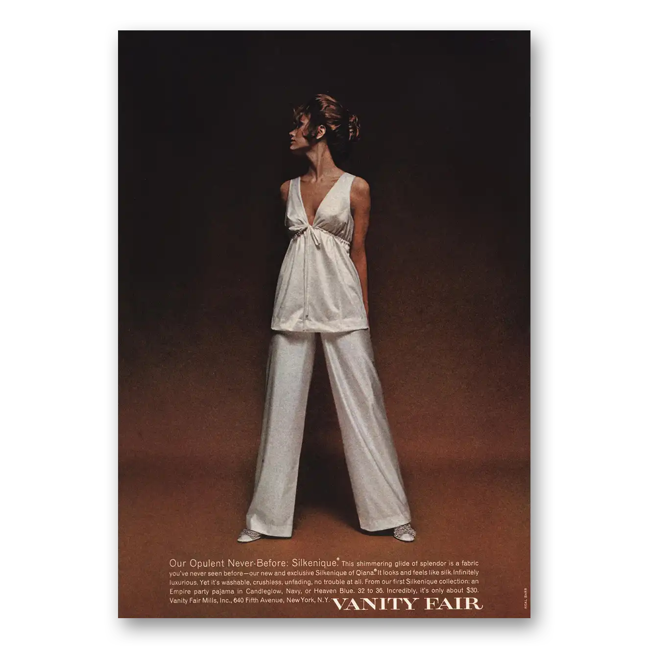 1970 Vanity Fair Undergarments Opulent Never Before Silkenique Vintage Magazine Print Ad