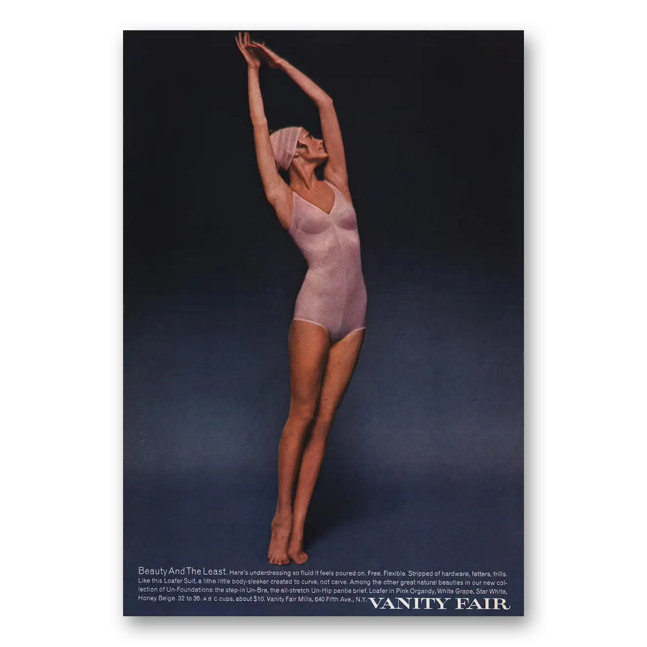 1970 Vanity Fair Undergarments Beauty and the Least Vintage Magazine Print Ad