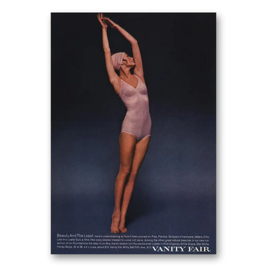 1970 Vanity Fair Undergarments Beauty and the Least Vintage Magazine Print Ad