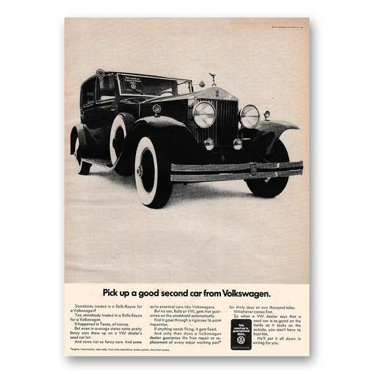 1970 Volkswagen Pick Up a Good Second Car Vintage Magazine Print Ad