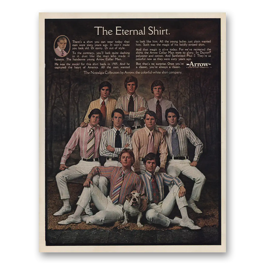 1971 Arrow Shirts Eternal Shirt Vintage Magazine Print Ad