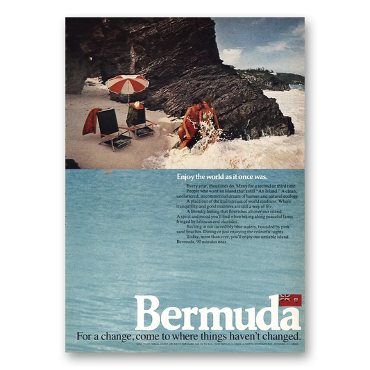 1971 Bermuda World As It Once Was Vintage Magazine Print Ad