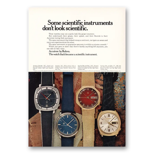 1971 Accutron Scientific Instruments Vintage Magazine Print Ad