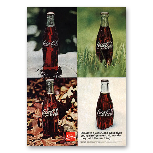 1971 Coca Cola 365 Days a Year Vintage Magazine Print Ad