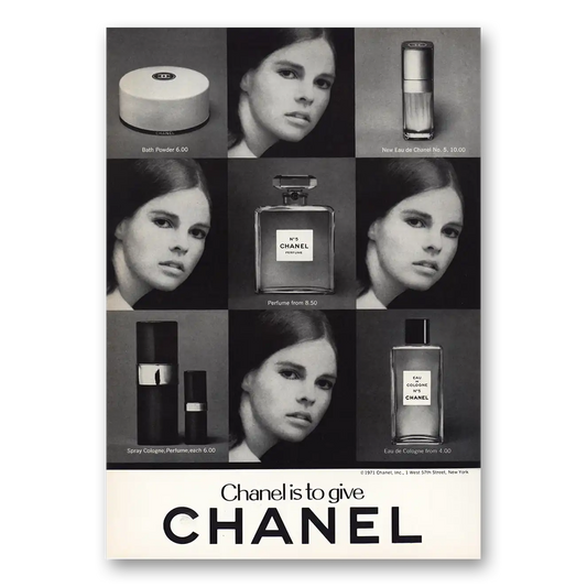 1971 Chanel No 5 Chanel Is To Give Ali McGraw Vintage Magazine Print Ad