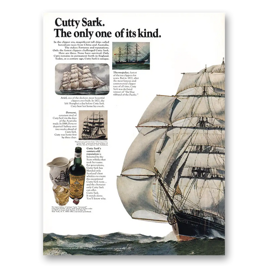 1971 Cutty Sark Only One of Its Kind Vintage Magazine Print Ad