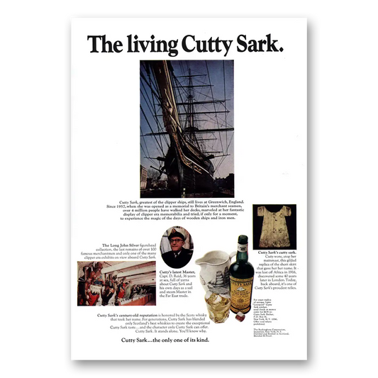 1971 Cutty Sark Living Cutty Sark Vintage Magazine Print Ad