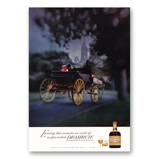 1971 Drambuie Evenings Carriage Vintage Magazine Print Ad