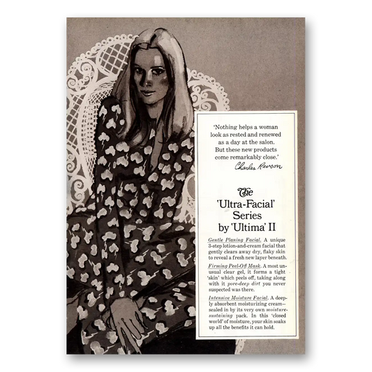 1971 Ultima II Ultra Facial Series Vintage Magazine Print Ad