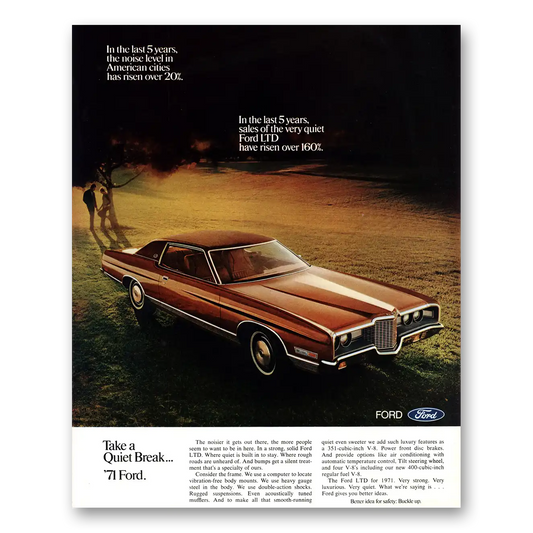 1971 Ford LTD Last 5 Years Vintage Magazine Print Ad