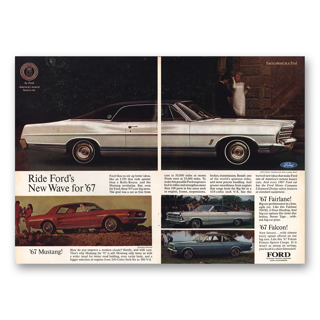 1971 Ford Ride Fords New Wave Vintage Magazine Print Ad