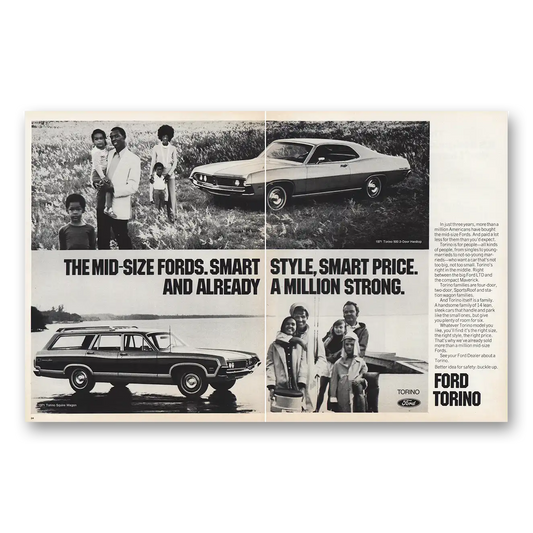 1971 Ford Torino Smart Style Price Already Million Strong Vintage Magazine Print Ad