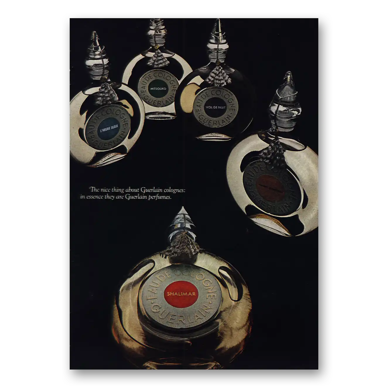 1971 Guerlain The Nice Thing About Vintage Magazine Print Ad