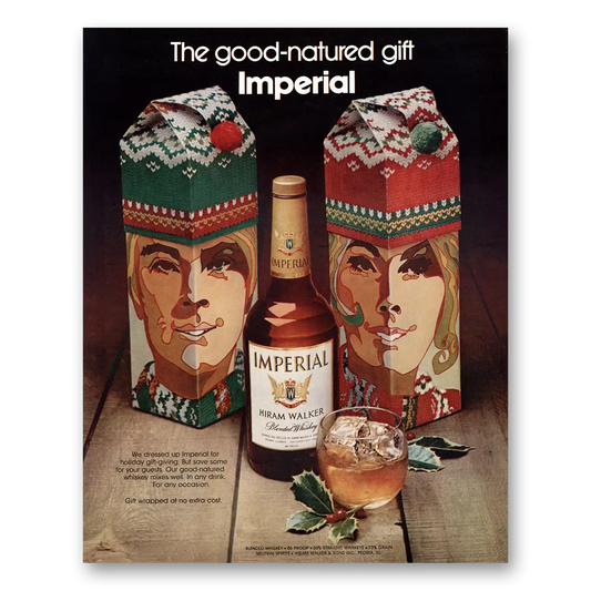 1971 Imperial Whiskey Good Natured Gift Vintage Magazine Print Ad