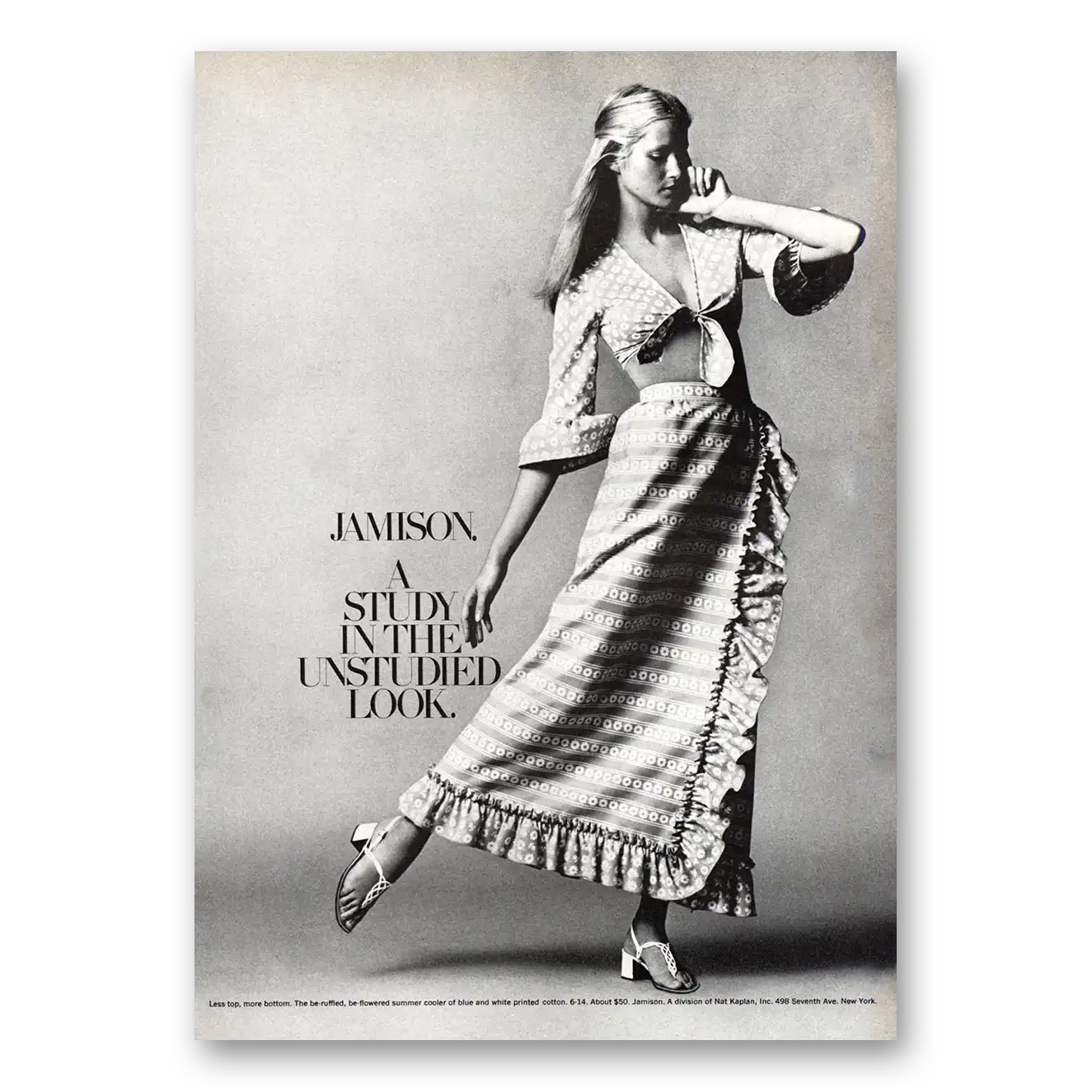 1971 Jamison Fashion Less Top More Bottom Be Ruffled Vintage Magazine Print Ad