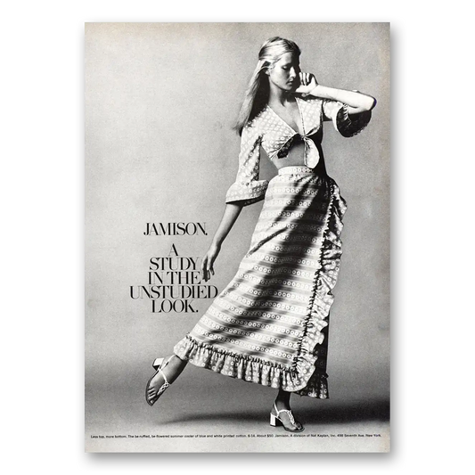 1971 Jamison Fashion Less Top More Bottom Be Ruffled Vintage Magazine Print Ad