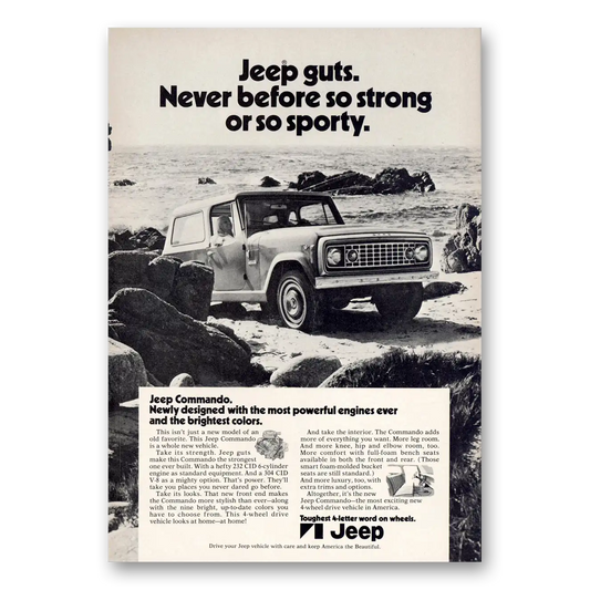 1971 Jeep Commando Never Before So Strong or So Sporty Vintage Magazine Print Ad