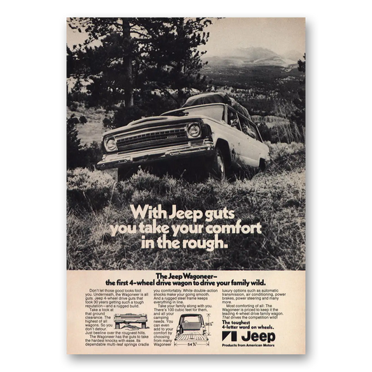 1971 Jeep Jeep Guts You Take Comfort In Rough Vintage Magazine Print Ad