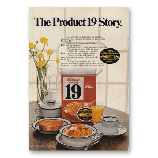 1971 Kelloggs Product 19 Cereal The Product 19 Story Vintage Magazine Print Ad