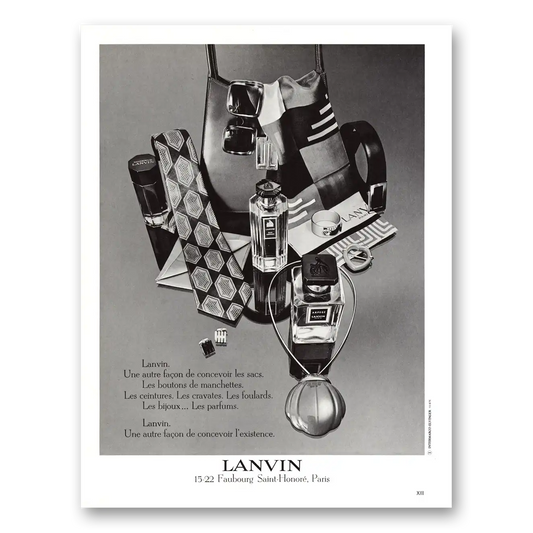 1971 Lanvin Fashion Une Autre Facon de Concevoir Les Sacs French Vintage Magazine Print Ad