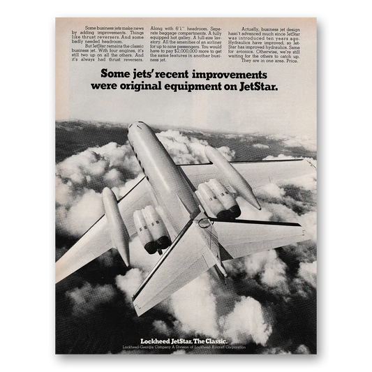 1971 Lockheed JetStar Some Jets Recent Improvements Vintage Magazine Print Ad